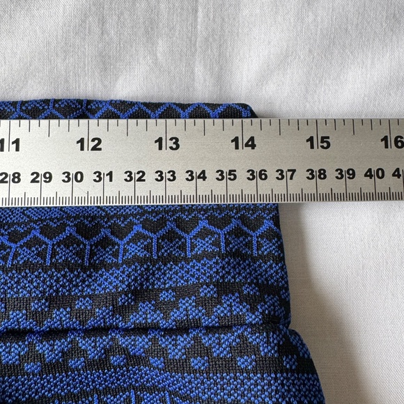 Kirra Women's Pull-On Aztec Print Mini Skirt Blue/Black Large Festival Stretch - Picture 6 of 10